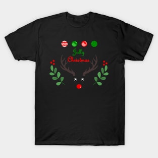 Jolly Christmas reindeer, hohoho T-Shirt